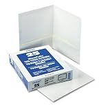 Oxford Laminated White 100 Sheet Capacity Two-Pocket Portfolios 25 Count (51704)