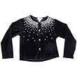 Sarah Louise Velour Cardigan with Rhinestones