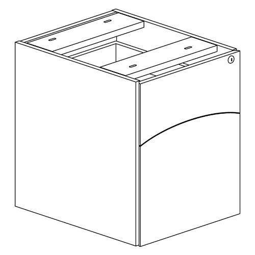 Mayline Group BTBF20LDC Box/File in. Mocha