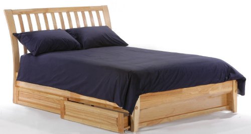 Nutmeg Multi Sized Platform Bed w/ Natural Finish plus 4-Drawer Set