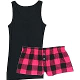 PinkandBlackTankandShortSet