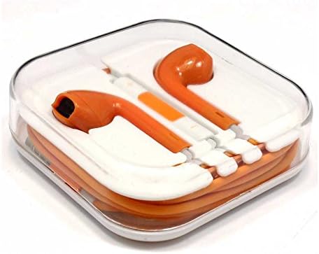 eCaseUSA 3.5mm Earpods Earbuds with Remote and Mic for Iphones, Ipads, Ipods, Nano, Kindle Orange