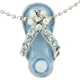 Light Blue Beach Sandal Small Necklace Pendant