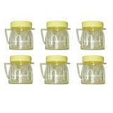 Six 8 oz mini jars with lid for Oster & Osterizer blenders.