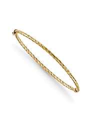 Leslies 14k 2.35mm Twist Hinged Bangle