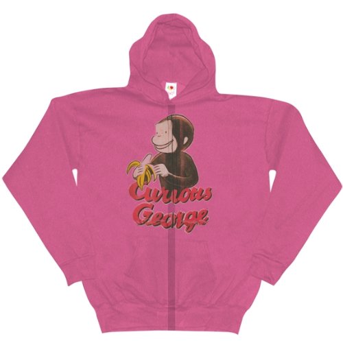 Curious George - Eating Banana Ladies Hoodie