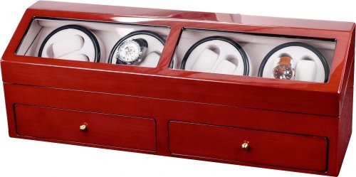 Auer Accessories Helios 624C Watch Winder For 8 Watches Cherry