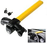 【安心のツーロック】コンパクト！簡単設置！愛車の盗難防止に大活躍！T型　ステアリングハンドルロック