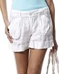 Linen Seamed Pocket Cuff Short Product Image