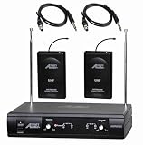 Audio2000'S VHF 2-Channel Wireless System with Two Guitar Transmitters AWM6022G