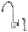 Danze Como Single-Handle Kitchen Faucet with Matching Spray, Stainless Steel #D404444SS