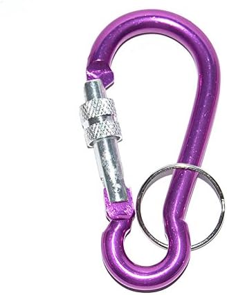 I-Sport 80-mm Camping/Hiking Twist-Lock Aluminum Locking Carabiner Outdoor Screwgate Carabiner 3PCS