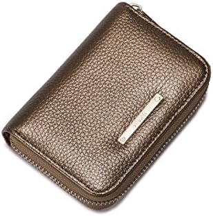 Womens Geniune Leather Credit Cards Wallet Solid ID Cards Holder Clutch handbag for Women