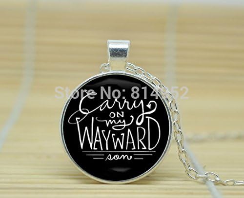 VintaStore Art Glass Necklace Supernatural Inspired Necklace Carry On My Wayward Son Jewelry A4220