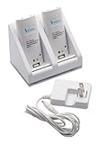 Nintendo Wii Dual Charge Station AC with 2 Rechargeable Batteries