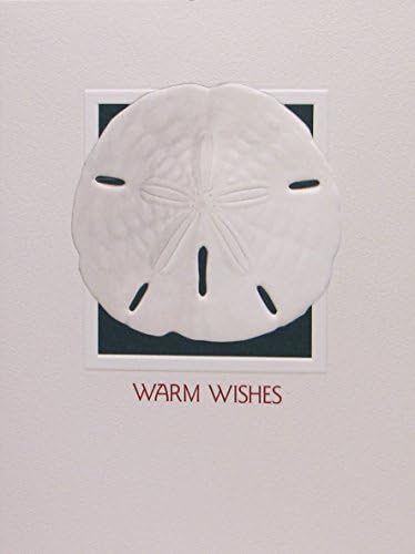 Warm Wishes Sand Dollar, Petite Embossed Nautical Christmas Cards, Box of 10