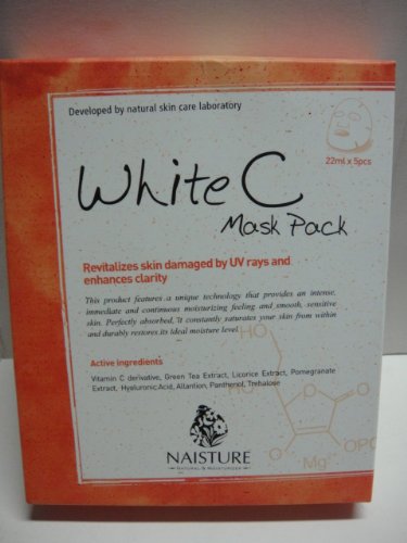 High quality Naisture facial mask pack (White C) 5pcs
