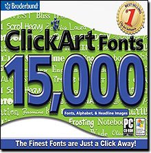 ClickArt Fonts 15,000, plus 300 Handwritten Fonts