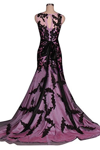 Sunvary Vintage Black Lace Mermaid Prom Evening Gowns for Woman 2015
