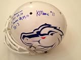 Kellen Moore Autographed/Hand Signed Boise State Broncos Full Size Pro Helmet Stats Loaded Ncaa
