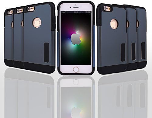 Iphone 6 Plus Case, [Izet] Iphone 6 Plus (5.5) Case Ultra Slim Dual Layer, Extra Protective Case Drop Absorption Protection Bumper Case Apple Iphone 6 Plus 5.5 Inch [Izet] (Navy)