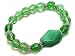 Fancy Spring Green Glass Beaded Stone Stretch Bracelet
