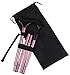 Ez2care Classy Adjustable Folding Cane with Carrying Case, Champagne Pink