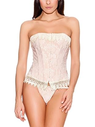 INTIMAX Conjunto Ropa Interior Corset + Tanga (Nude)