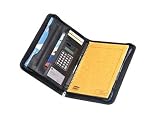 Falcon, BD-6521, A4 Zip around Conference Folder with Calculator, Black