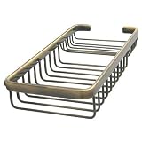 Allied Brass Antique Brass Large Rectangular Shower Basket