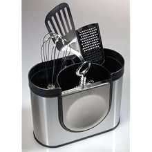 simplehuman Utensil Holder, Brushed Stainless Steel