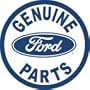 Genuine Ford Parts Round Tin Sign
