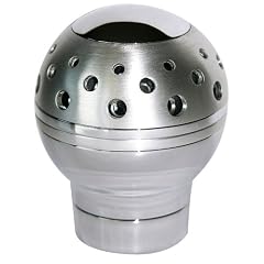 Eufab 17151 Aluminium Schaltknauf mit verchromte Oberseite, Alu- geb�rstete und gelochte Fl�che mit und ohne RWGA