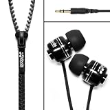 Zipbuds Earphones Gen2 (Black & Black) - Zippered Earphones