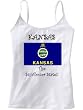 KANSAS - THE SUNFLOWER STATE - FLAG - State Series - White Women's / Girls Camisole (Girlie / Babydoll)