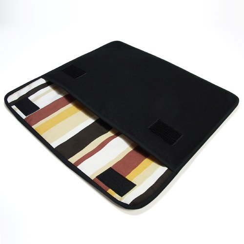 suono ハンドメイド MacBook Air ケース FILO（ブラック・ブラウンストライプ）*