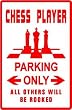 CHESS PLAYER PARKING sign * street hobby