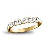 Solid 10k Gold Diamond Women's Ring: Golden Circle Of Love by The Bradford Exchange