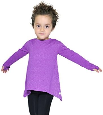 Jill Yoga Girls' Long Sleeve Yoga Top 6 Purple