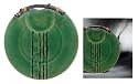 Decorative porcelain plate leaf green clay curved bamboo hand painted