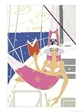 A Woman in a Bikini Reading a Book in a Hammock on a Yacht Looking at the Viewer Giclee Poster Print by Dynamic Graphics, 9x12 A Woman in a Bikini Reading a Book in a Hammock on a Yacht Looking at the Viewer Giclee Poster Print by Dynamic Graphics, 9x12