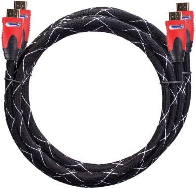 ForsparkBasics High Speed HDMI Cable With Ethernet (6 Feet/ 2Meters),PVC Red Case,HDMI Connector A To A Type,Support HDMI Ethernet,Audio Return Channel,3D,4K (2 Pack)