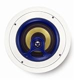 JA Audio 6.5 Fiberglass 2-Way 100 Watt Round In-Ceiling Speakers with Pivoting Tweeter (Pair)