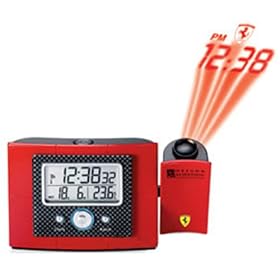 Oregon FAP101-R Projection Clock `Ferrari Line` Red