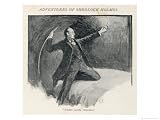 The Adventure of the Speckled Band, Sherlock Holmes Lashes out at the Band Art Giclee Poster Print by Sidney Paget, 48x36