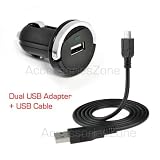 For TomTom GO 730 520 530 720 920 920T GPS Vehicle Power Car Charger Adapter + USB Data Charging Cable