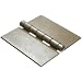 Steel Surface Mount Butt Hinge without Hole, Unplated Finish, 0.180" Leaf Thickness, 6" Open Width, 3/8" Pin Diameter, 6" Long, Non-Removable Pin (Pack of 1)