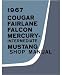 1967 FORD COMET, COUGAR, FAIRLANE, FALCON, MUSTANG Shop Service Manual