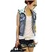 Leegoal Popular Sleeveless Jeans Denim Cardigan Vest Tops Shirts Size S/M/L/XL