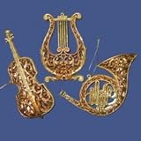 ANTIQUE GOLD MUSICAL INSTRUMENT